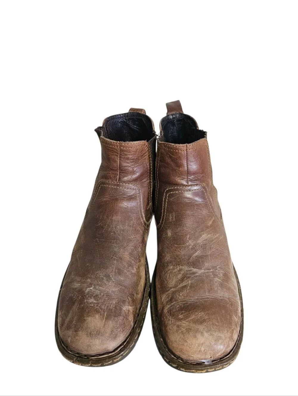 Born Hemlock Men's Size 13 Brown Leather Chelsea Boots Comfort Pull On